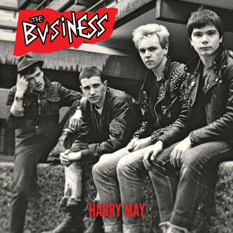 Black and white album cover featuring four young men in leather jackets.