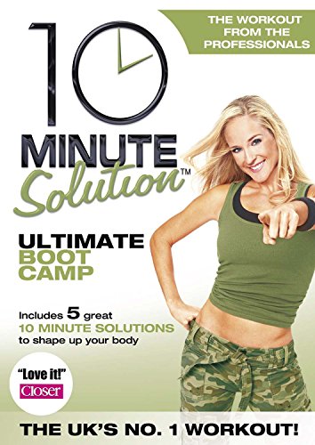DVD cover for "10 Minute Solution - Ultimate Boot Camp" featuring a woman.