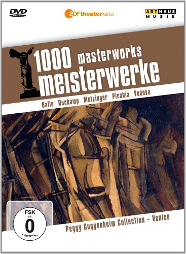 DVD cover with abstract art and title "1000 masterworks meisterwerke" in white text on brown background.