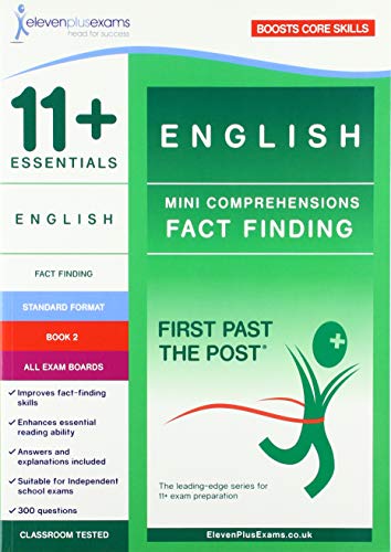 Bright green and blue cover of ā11+ Essentials English: Mini-Comprehensionsā book.