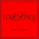 Red album cover with cursive “Love Songs” text and smaller print below.