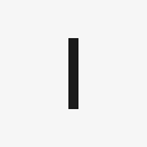 Black vertical rectangle on a white background, resembling a vinyl record spine.
