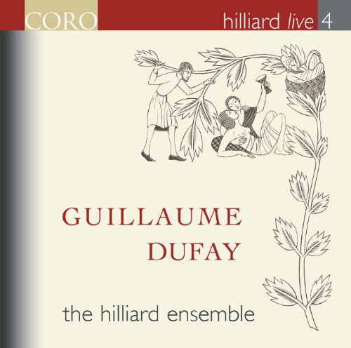 CD cover: sketch of figures among foliage, text “Guillaume Dufay”.