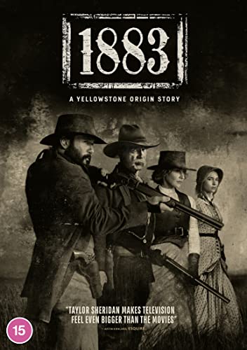 1883" Season 1 DVD cover featuring four people in Western attire.