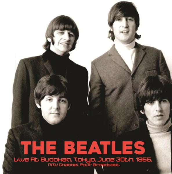 The Beatles portrait from 1966 with album title text overlayed.