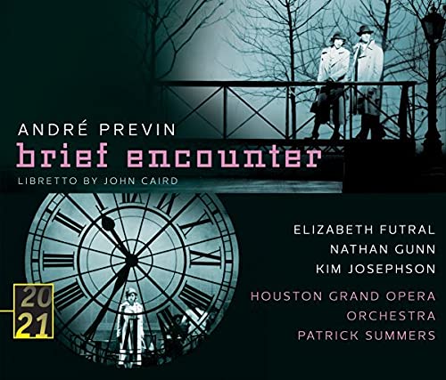 CD cover for André Previn’s “Brief Encounter” opera, with clock imagery.