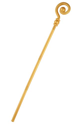 Smiffys 48151 Extendable Crozier Staff, Gold, One Size