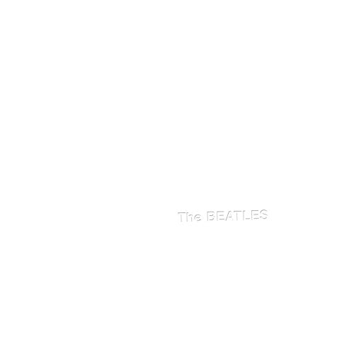 White album cover for The Beatles vinyl record.