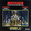 CD cover for Ensemble 21 performing Messiaen, Revueltas, and Ruggles.