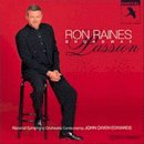 Ron Raines album cover, red background, man seated on stool.