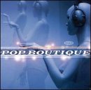 CD cover: woman with headphones, blurred figures, and “Pop Boutique” text.
