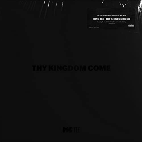 Black CD cover for King Tee’s “Thy Kingdom Come” album.