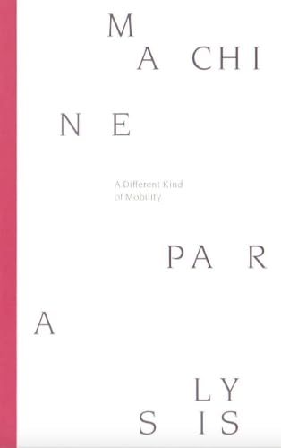Book cover with fragmented text spelling "MACHINE PARALYSIS" and subtitle.
