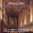 CD cover featuring a gothic church interior and text for Thomas Tallis music.
