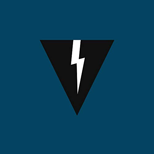 Black triangle with a white lightning bolt, album art for Valborg - Urknall.