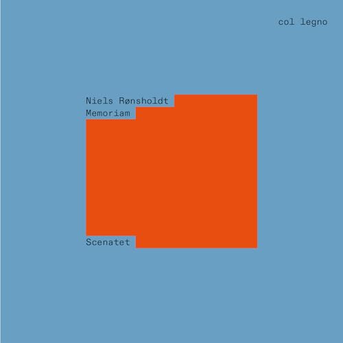 CD cover: orange square on blue with text "Scenatet - Ronsholdt - Memoriam".