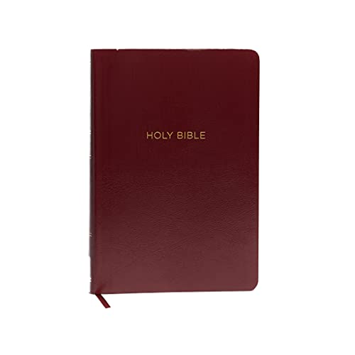 NKJV Holy Bible, Giant Print Center-Column Reference Bible, Burgundy Leather-look, 72,000+ Cross References, Red Letter, Comfort Print: New King James Version