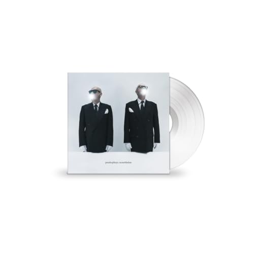 Album cover for Pet Shop Boys’ “Nonetheless” with clear vinyl record.