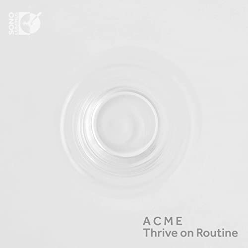 Blu-ray disc case with abstract swirl design and “Thrive On Routine” text.