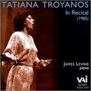 CD cover featuring Tatiana Troyanos in performance, 1985 recital.