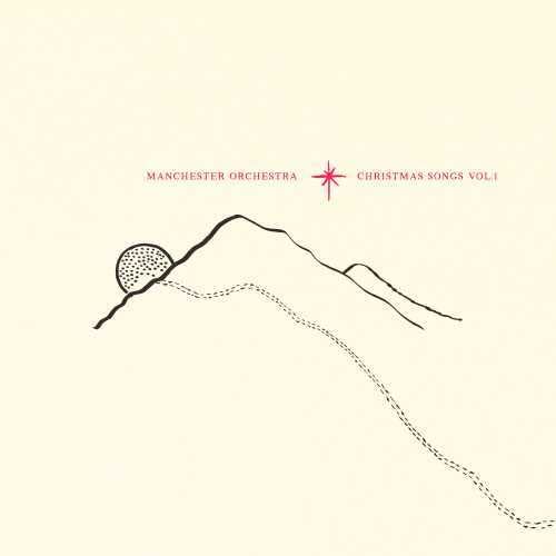 “Manchester Orchestra Christmas Songs Vol. 1” CD cover with a sketched mountain scene.