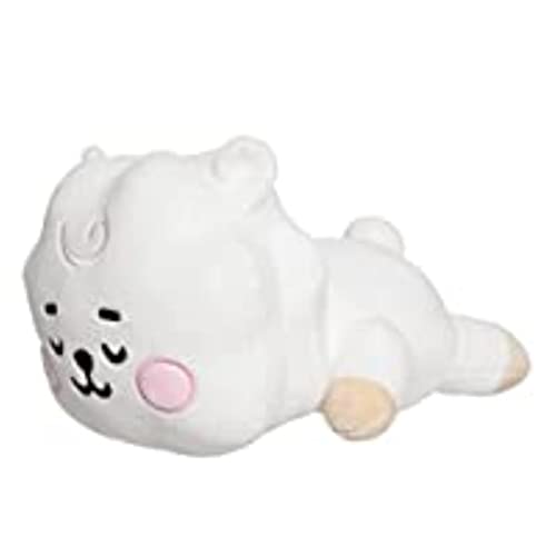 White plush RJ character pillow with simple embroidered face.