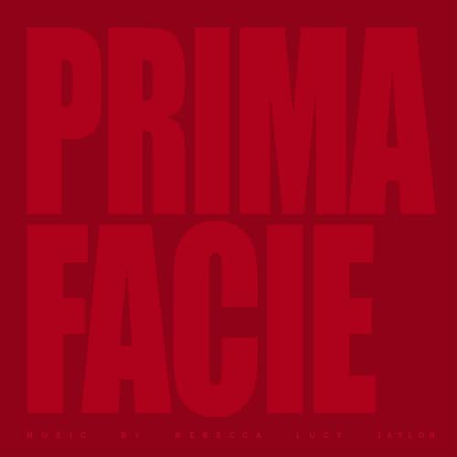Red album cover with bold white text “PRIMA FACIE” and composer credit.