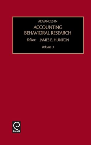 Advances in Accounting Behavioral Research