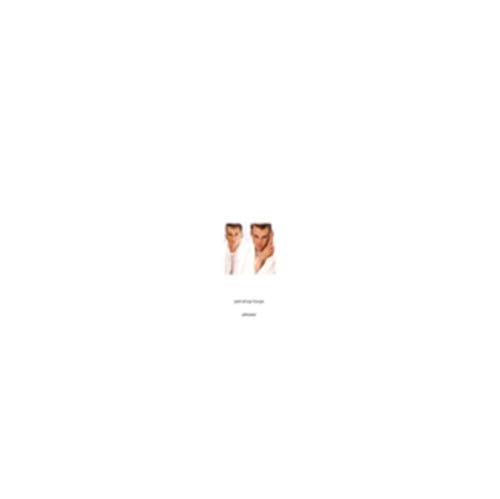 Two men in white shirts on a mostly white album cover.