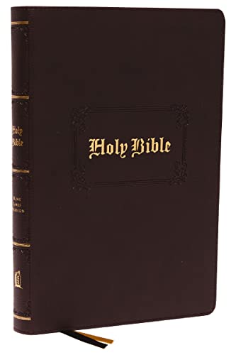 KJV, Large Print Center-Column Reference Bible, Leathersoft, Brown, Red Letter, Comfort Print: Holy Bible, King James Version