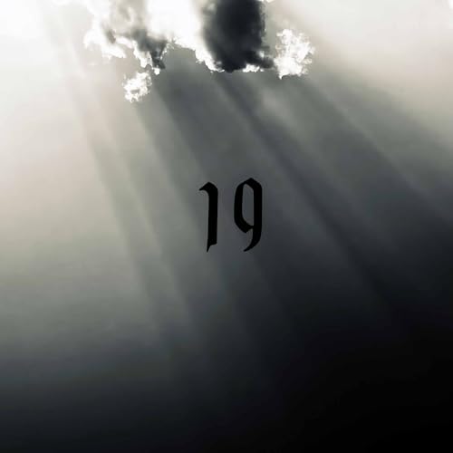 Dark album cover with the number "19" and bright light rays.
