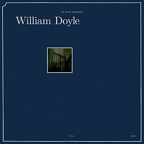 Dark blue album cover with artist name, title, and staircase image.