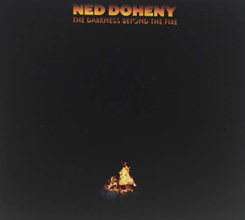 CD cover for Ned Doheny’s “The Darkness Beyond The Fire” with a campfire.