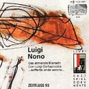 CD cover for "Das Atmende Klarsein" by Luigi Nono, abstract orange design.