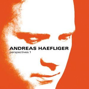 CD cover featuring a partial, orange-toned portrait of Andreas Haefliger.