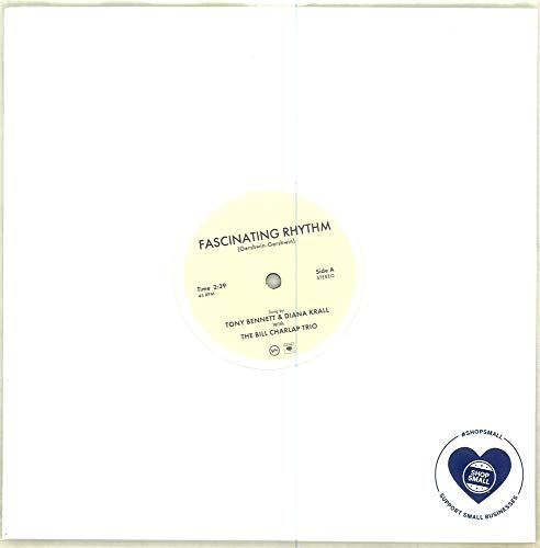 Vinyl record label with “Fascinating Rhythm” by Tony Bennett & Diana Krall.