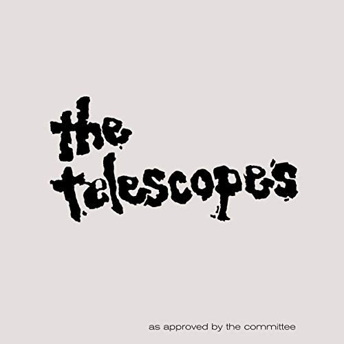 CD cover with distressed black text: "the telescopes as approved by the committee".