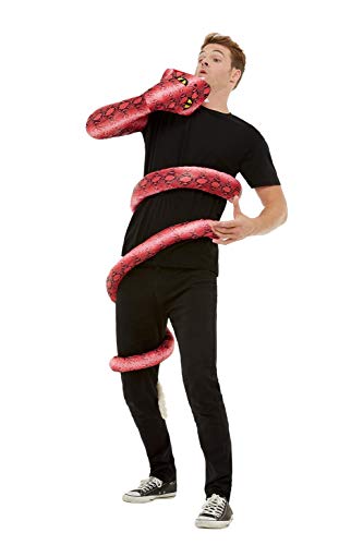 Smiffys 50721M Anaconda Serpent Costume, Men, Red, M - Size 38"-40"