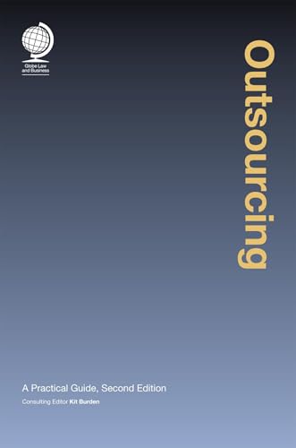 Book cover: "Outsourcing: A Practical Guide," blue gradient background.