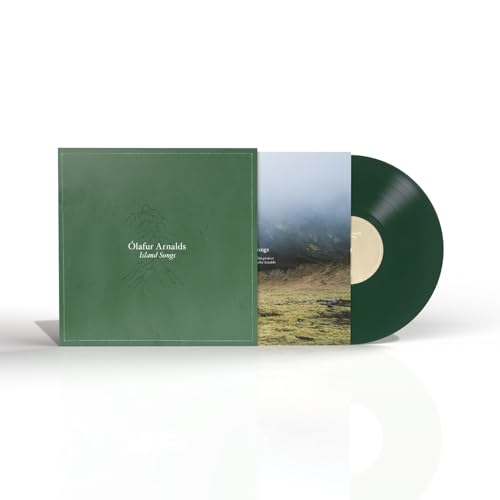 Green vinyl record and album cover for Ólafur Arnalds’ “Island Songs.”