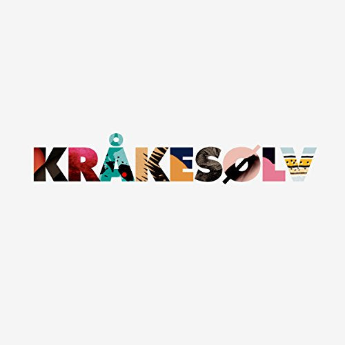 Krakesolv" album cover with colorful, fragmented lettering against white.