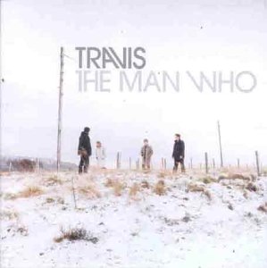 CD cover for Travis’ “The Man Who” featuring a band in a snowy field.