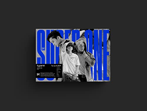 SuperM album cover featuring Lucas, Baekhyun, and Mark in grayscale.