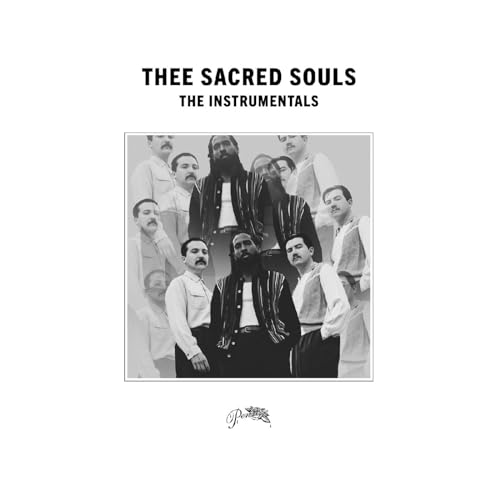 Black and white album cover featuring a group of formally dressed men.