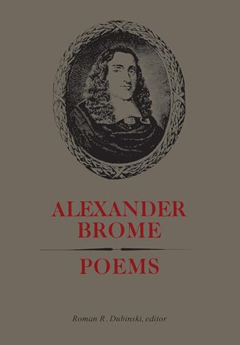Book cover featuring a portrait of Alexander Brome and the title "Poems.