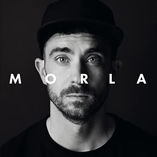 Black and white portrait of a man with the album title "Morla".