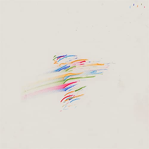 CD cover with abstract, colorful brushstroke design on a white background.