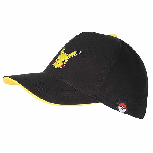 Pokemon - Pikachu Badge (Unisex Black Baseball Cap) One Size