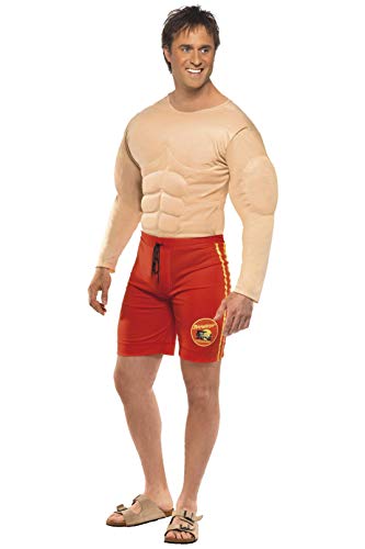 Smiffys Officially Licensed Baywatch Lifeguard Costume, Red, L - Size 42"-44"