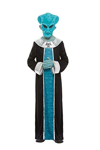 Smiffys 51019S Alien Costume, Boys, Blue, S - Age 4-6 years